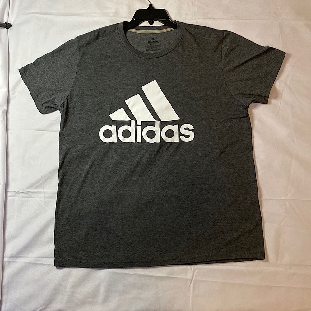 grey adidas shirt XL